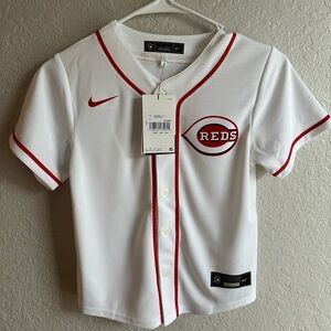 NWT Cincinnati Reds MLB Jersey Youth L-7 White Nike Jonathan India 🔥